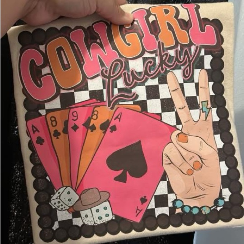 Cowgirl Lucky graphic Tshirt